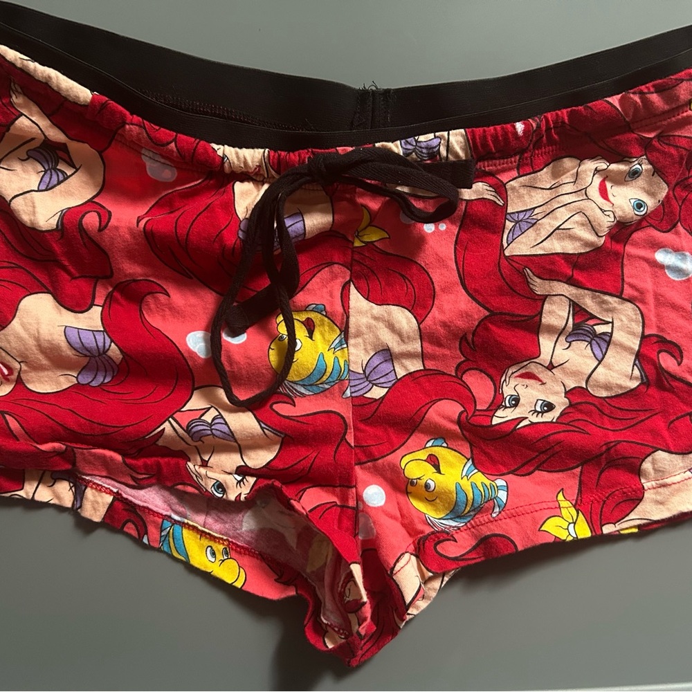 Red Ariel and Flounder Shorts